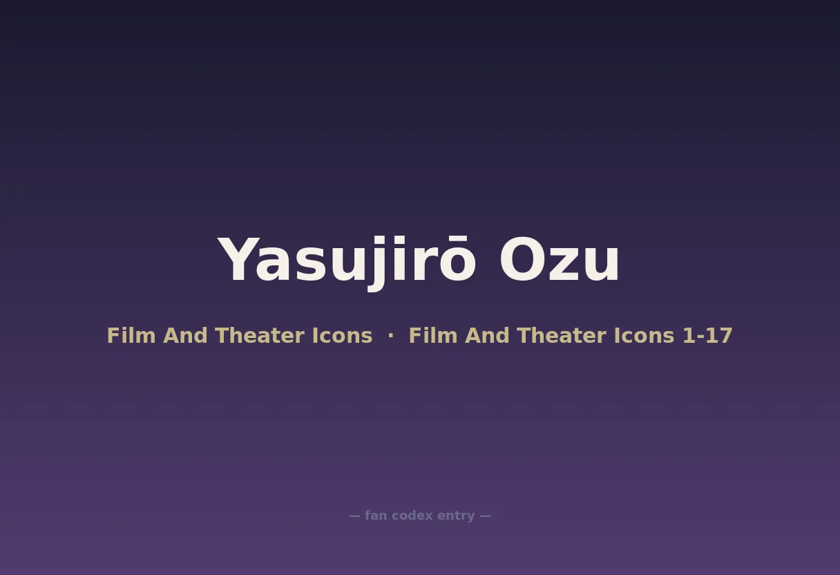 Yasujirō Ozu